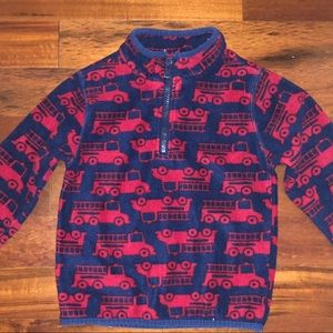 Gymboree 2T-3T Firetruck Fleece 1/2 ZIP Pullover
